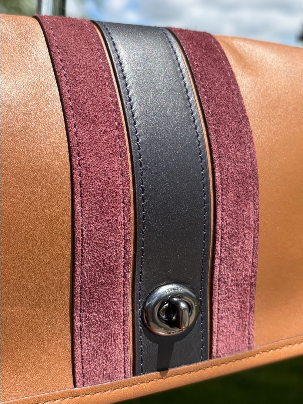 Coach LE 75th Anniversary Penny Pocket Purse Saddle Brown Leather F57461 EUC - Picture 4 of 17